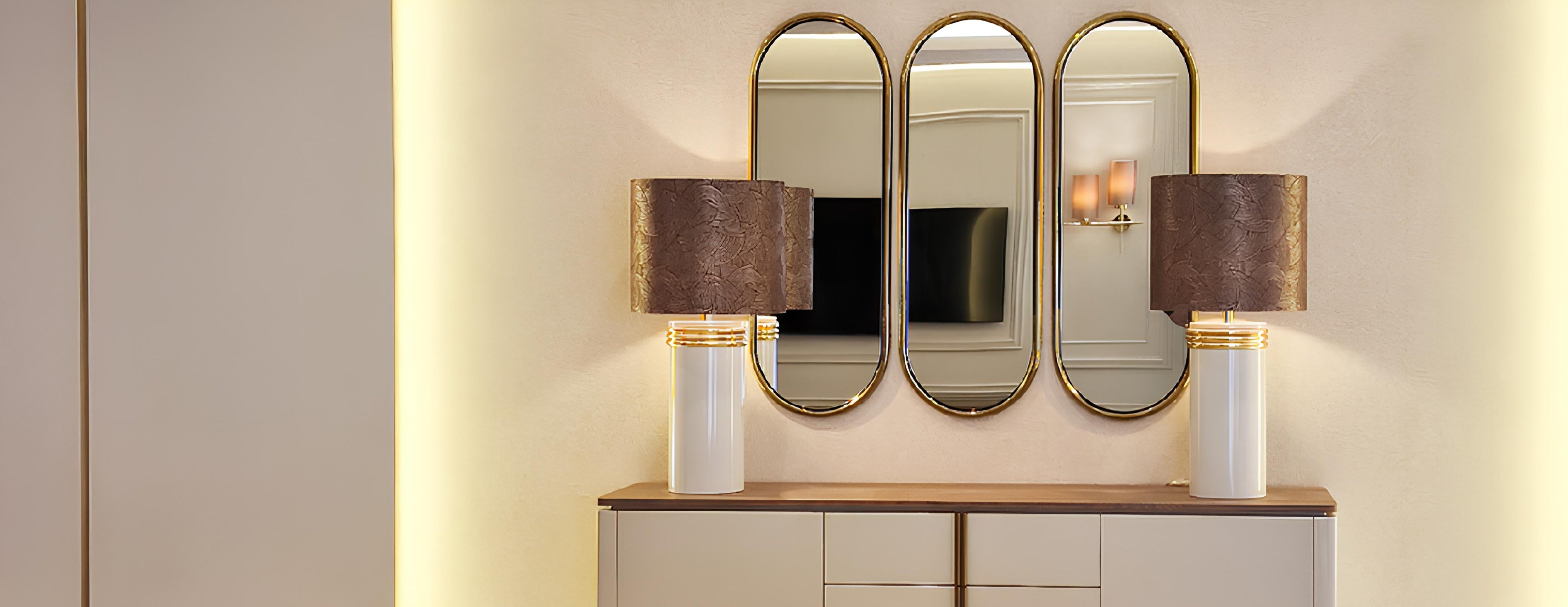 Linhas modernas com neutras e dourados. Um projeto de decoração Detalhes & Design e Evanyrouse