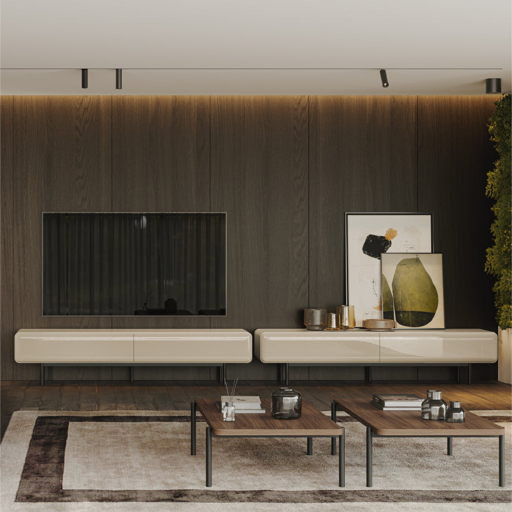 Rocco TV Stand with 3 Drawers and Legs
