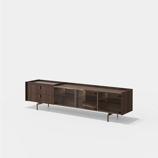 Colline Glass TV Base 210cm with Lighting