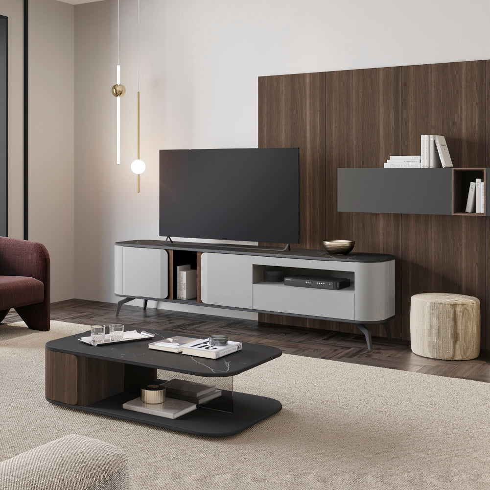 TV Base Tepui 2 Doors + 1 Drawer 210cm with Legs
