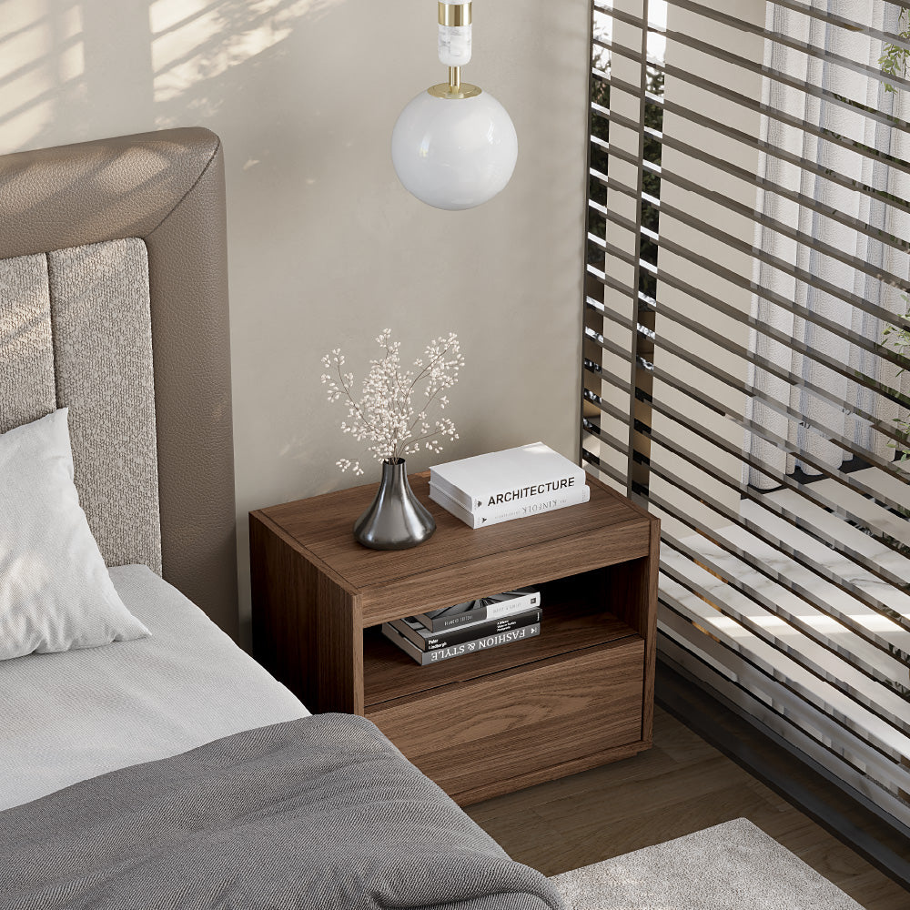 Nightstand with 1 Drawer Hilay