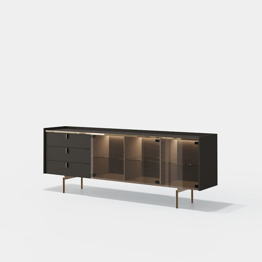 Colline Glass 4-Door Sideboard with Lighting