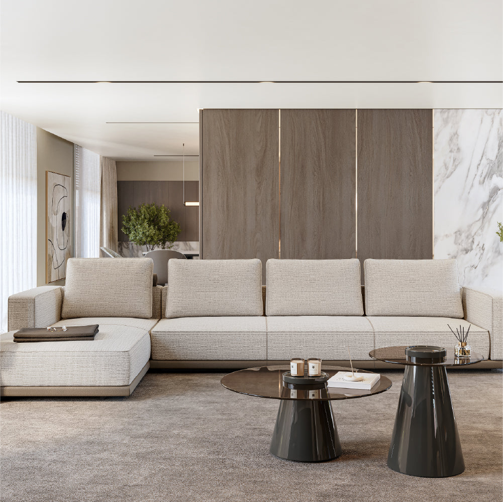 Vollmer 3-Seater Sofa with Left Chaise Longue